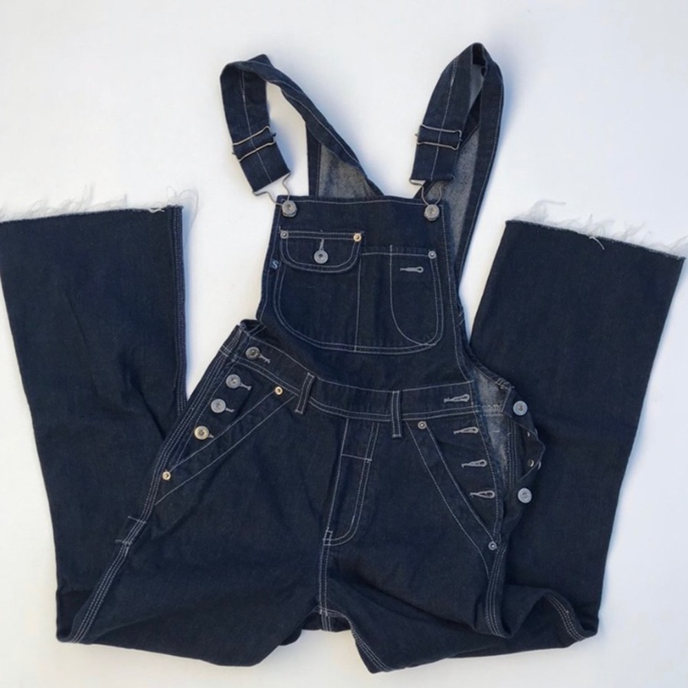 Vintage Dark Wash Denim Overalls